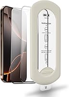 Vista 9 de Paquete de 3 protectores de pantalla de vidrio templado para iPhone 17 Air con kit de alineación automática, polvo automático, grado militar 9H+