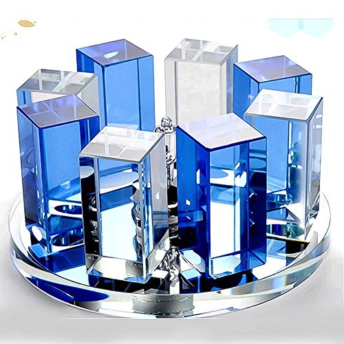 Luz de Pasillo redonda de cristal azul y tecnología LED 3W compacta 5