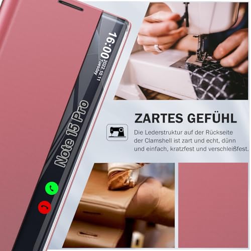 Étui de protection à rabat rigide PC Redmi Note 15 Pro 5G antichoc transparent