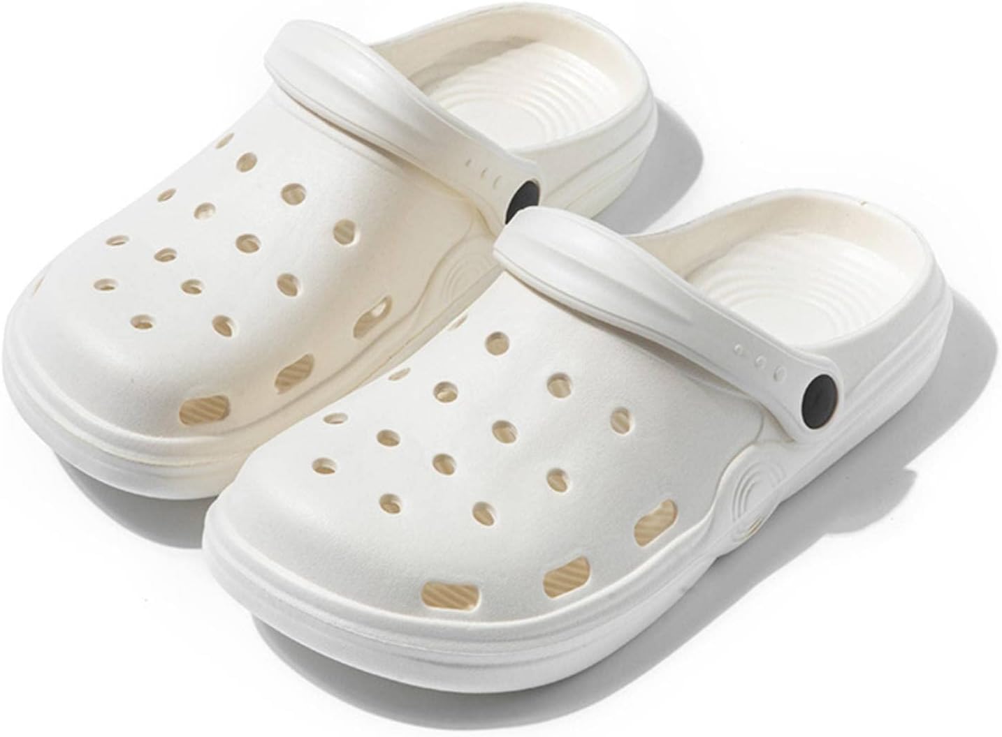 White (40-41 UK) (6 Number-IND) Women with Extra Comfort Cushion & Washable Clogs Sandal Slippers Flip Flops House Hold Garden Daily Use for Women Girls