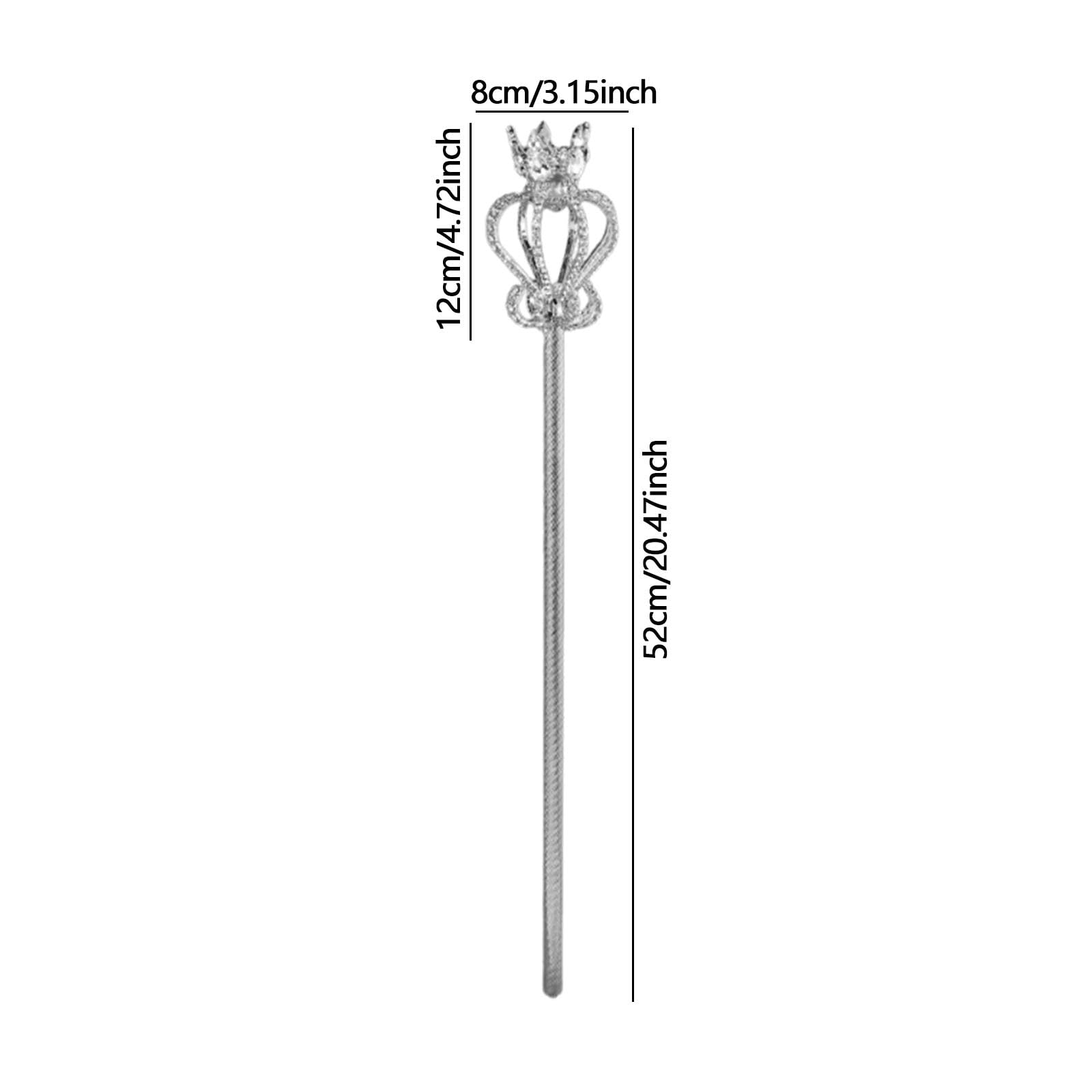 Oshhni Rigiane Sceptre Princess Pageant Costume Accessoires pour la fête de, Argent