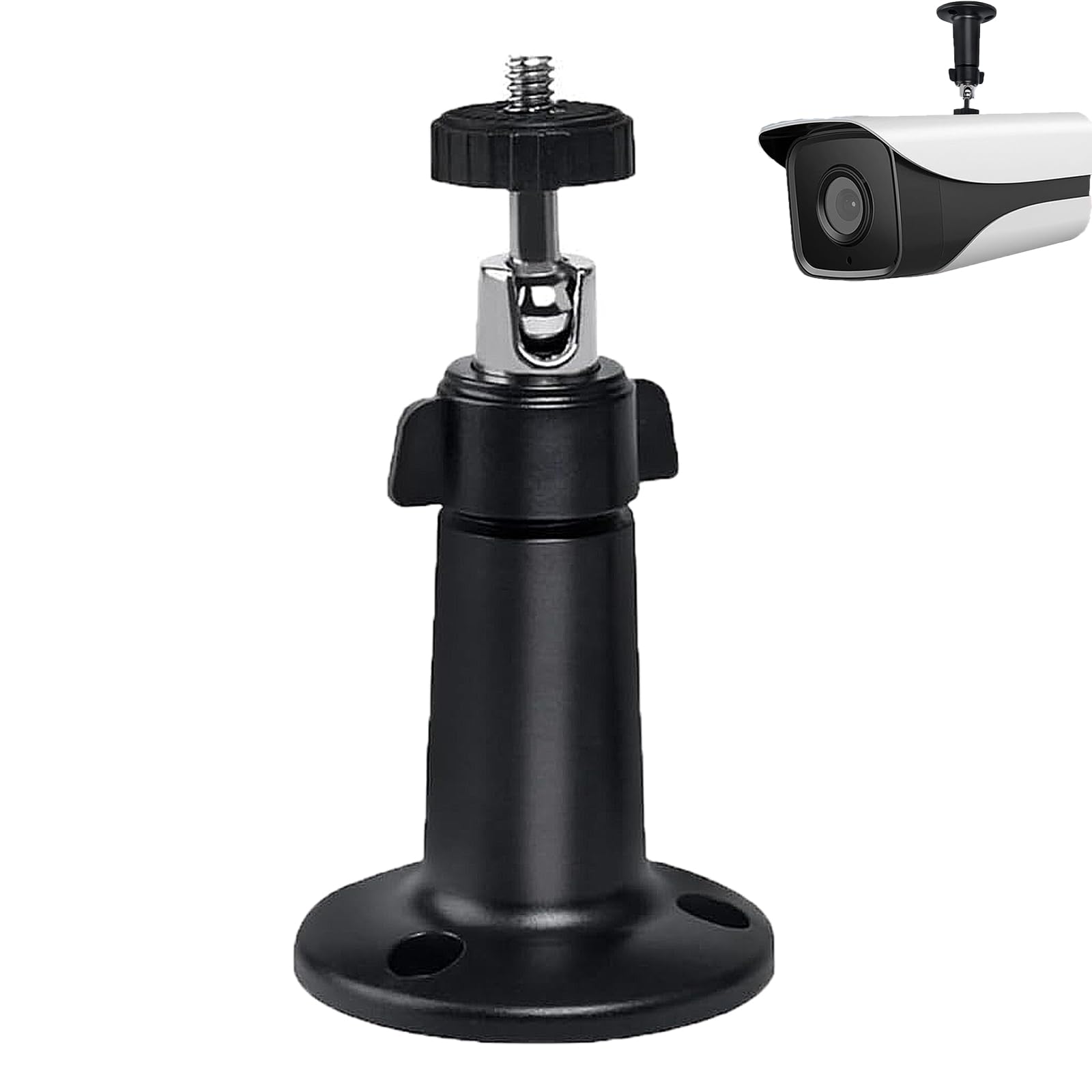 Camera Mount, Camera Wall Mount, Durable 360° Adjustable Security Camera Bracket, for Many Types Outdoor Indoor Cameras Universal Mount (Black）