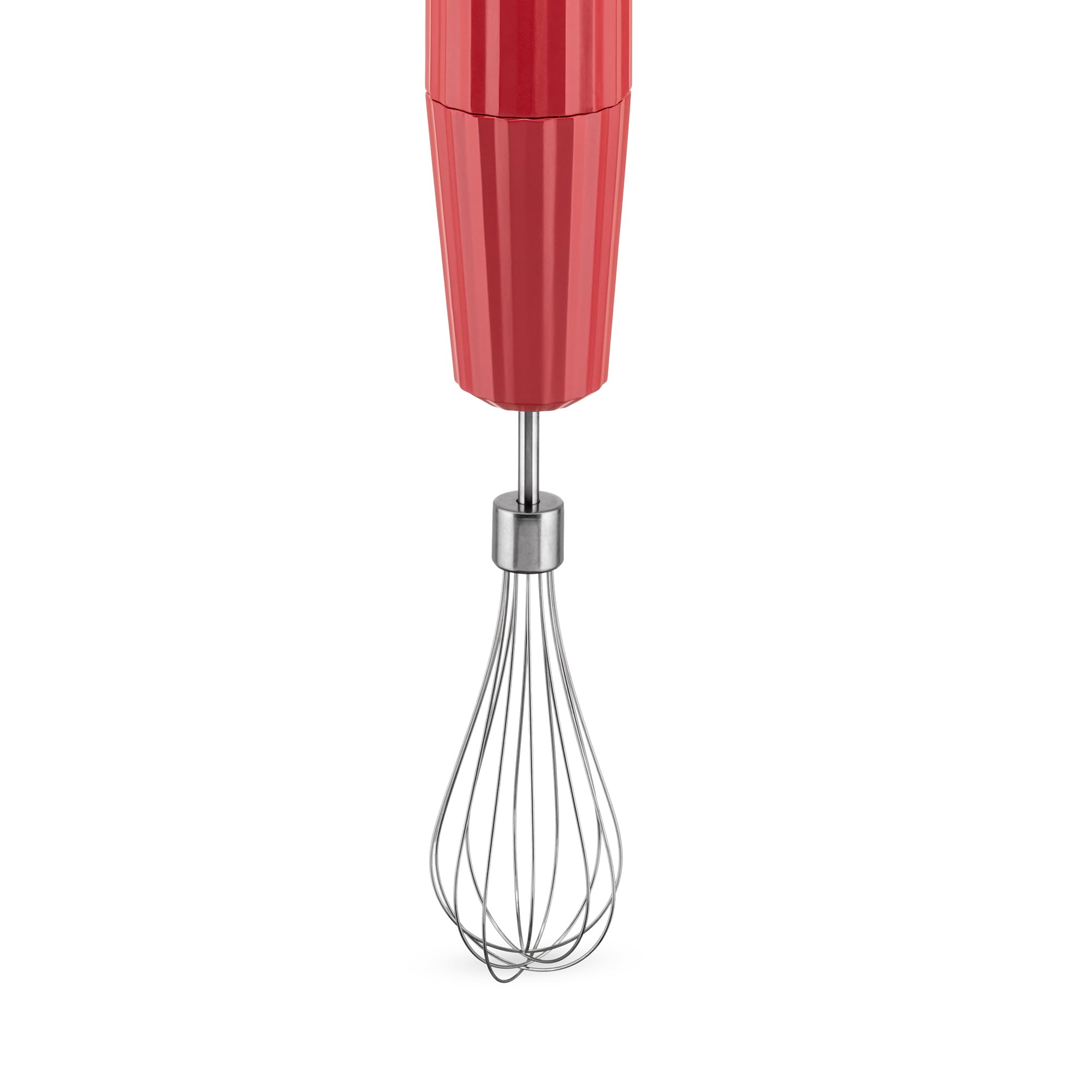 Alessi Plissé MDL10SR/US - Batidora de mano con jarra medidora, batidor y picador en resina termoplástica, enchufe estadounidense ‍200W, rojo