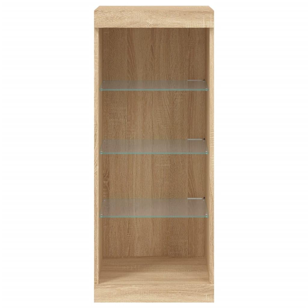 ZEYUAN 836730 Kredens z diodami LED dąb Sonoma 41 x 37 x 100 cm, komoda do sypialni, komody i kredensy, szafka do salonu, komody do korytarza, meble pokojowe