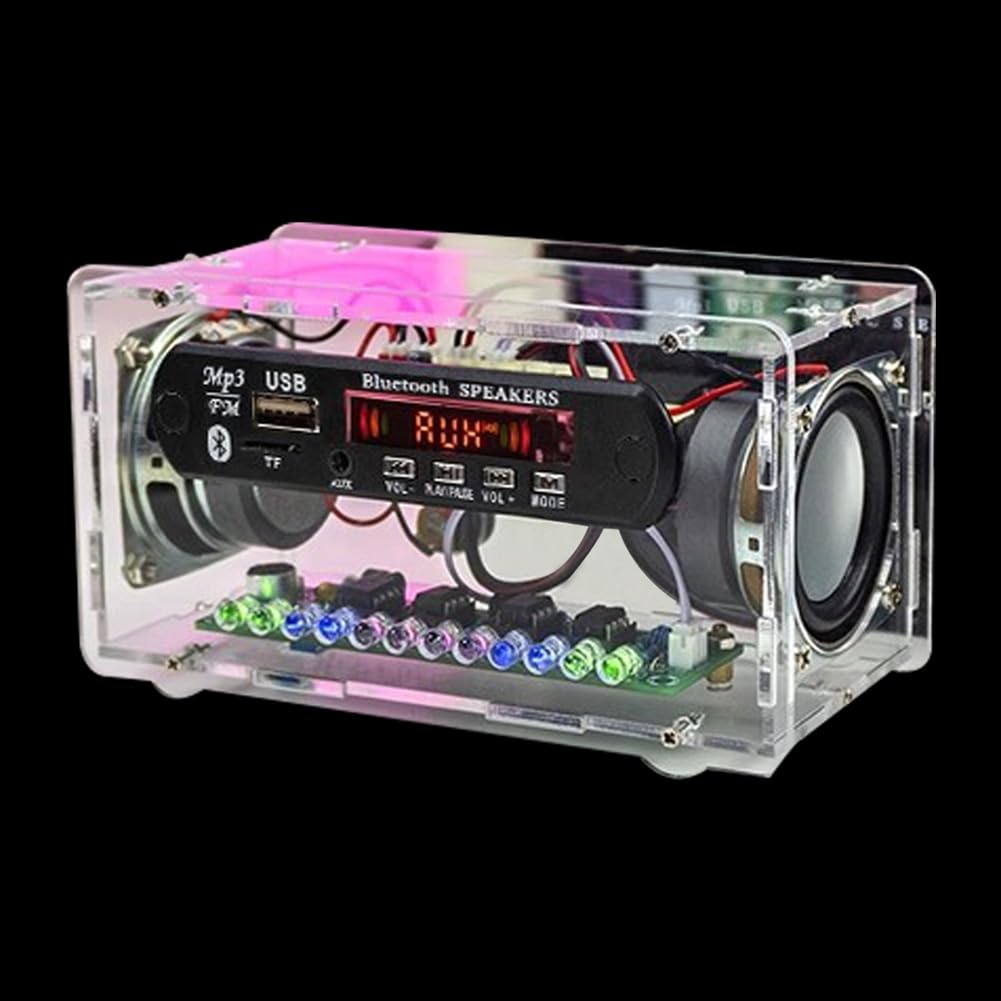 DIY bluetooth Speaker Kit with FM Radio 87.5-108MHZ DIY Soldering Project Practice Electronic Kit Solder Assembly Support U Disk TF Card AUX Sale - Banggood Mobile