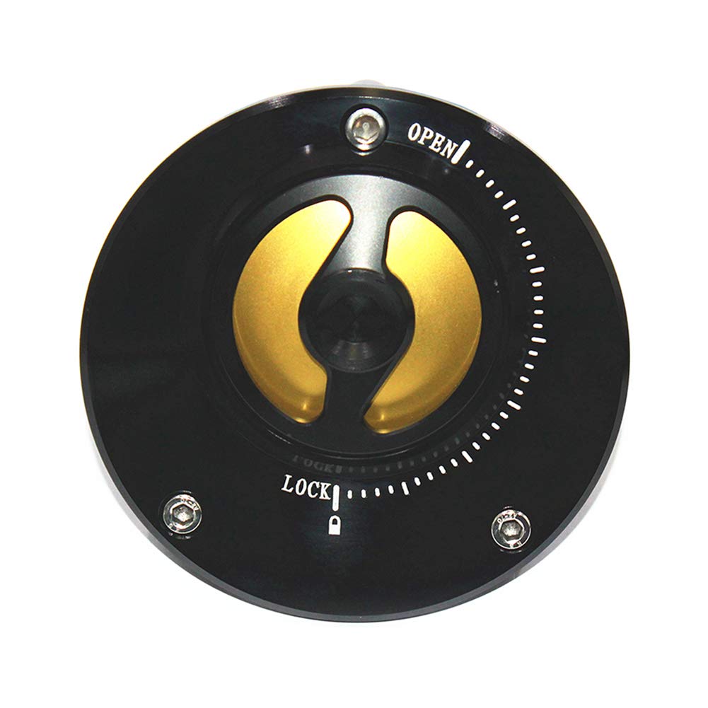 MADRACING dui YAMAHA DUCATI Motorcycle Gas Fuel Tank Cap Cover (GOLD)