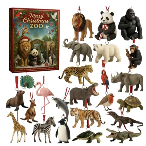 Merry Christmas Zoo Adventskalender 2025 Für Kinder, 24-tägiger...
