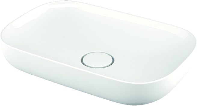 Vision 6260 Bathroom Sink In Ceramic Without Faucet Hole, White