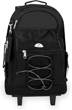 Everest Wheeled Backpack, Black, One Size