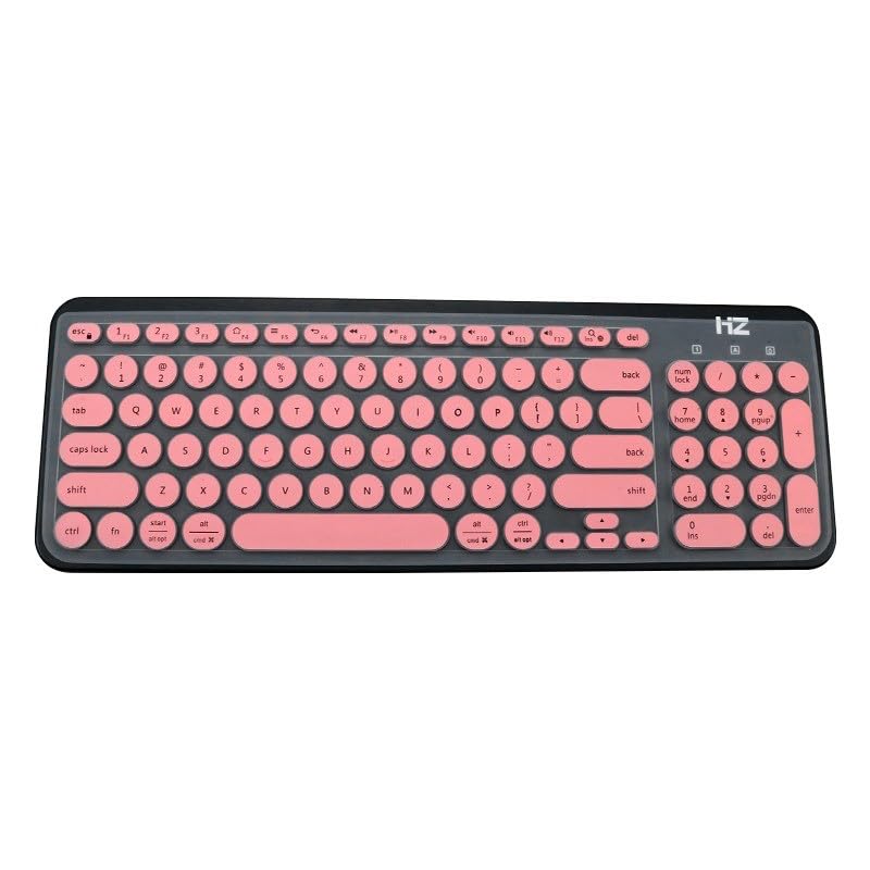 Protector de teclado para laptop de silicona rosa miniatura 1