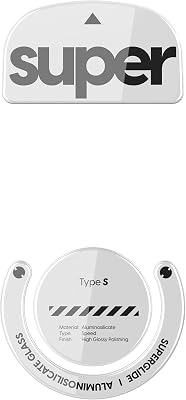 Superglide Glass Mouse Skates - Super Smooth Glide, Polished Round Edge, Super Fast Gaming Mouse Feet with Durable Sole for Logitech G Pro X Superlight1 (Type-S, White)