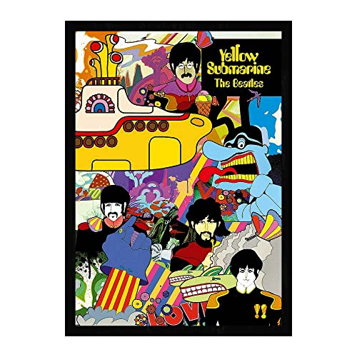 L’affiche du sous-marin jaune des Beatles | Imprimé sous-marin jaune | Impression encadrée ou non encadrée | A3 (42.0×29… - Les Beatles, Paul McCartney, John Lennon, RIngo Starr, George Harrison L'affiche du sous-marin jaune des Beatles | Imprimé sous-marin jaune | Impression encadrée ou non encadrée | A3 (42.0x29…