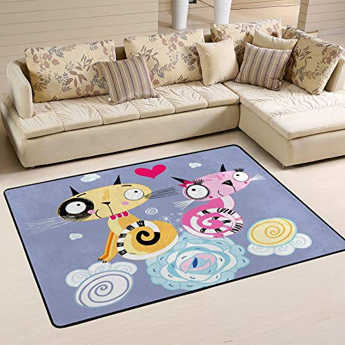 Tapis licorne moderne CHEHONG 160x120cm grand format polyester salon