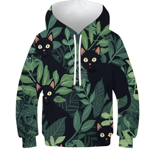 Sweat chat 3D garçon pour ados de 11-13 ans cherchant un look original