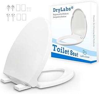 Elongated Toilet Seat 18.5" - Soft Close, Durable PP Oval Toilet Lid, Easy Installation & Removal, Fits Most Toilet Bowl Seat (Elongated 18.5'')