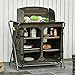 Outsunny Armario Cocina de Camping Plegable con Paraviento 6 Estantes Bolsa de Almacenaje Puertas con Cremallera para Acampada Picnic 94x57x109 cm Verde