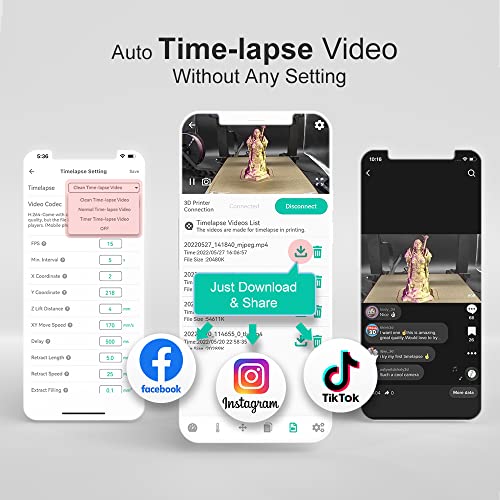 Mintion Beagle 3D Printer Camera,Mobile Remote Monitoring,360-Degree Rotation,App Link Wifi Control,Auto Backup Time-Lapse Video,32G Storage,Compatible With Most 3D Printing Machine #TOP5