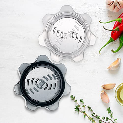 Manual Garlic Mincer (2 Pack), Garlic Crusher, Garlic Mincer Tool, Ginger Grater, Garlic Grater, Garlic Grinder, Mincer To Ginger, Herb, Nuts (White/Gray) #TOP6