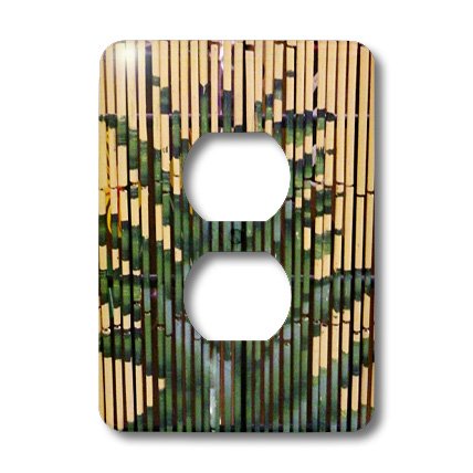 Double plaque interrupteur bambou 3dRose LSP_23990_6 - 3