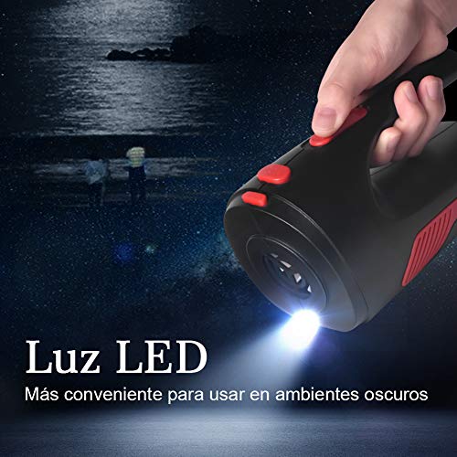 AUELEK Aspirador de Coche Sin Cable, 5000Pa Aspirador de Mano Portátil Inalámbrico 120W con LED Luz, 2200mAh Carga Rapida Batería Recargable, Aspirador de Mojado y Seco para Casa, Coche, Oficina