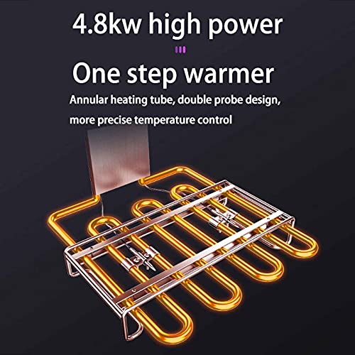 Premium Kommerzielle Fritteuse 4800w Elektrische Fritteuse, Einzeltank/doppeltank, 19l+19l, 80-200°c, Ablassventil… – Bild 3