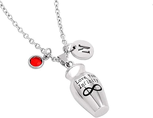 Urna de urna funeraria Personalizada de Acero Inoxidable, cremación Conmemorativa de Funeral, Collar con medallón de cremación Infinito para joyería