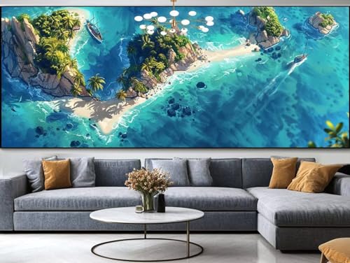 Diamond Painting hiver XXL 150x60cm avec kits complets de strass carrés