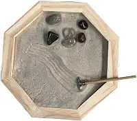 META ATACADO, Jardim Zen Japonês Feng Shui Madeira Meditação Octógono 18cm