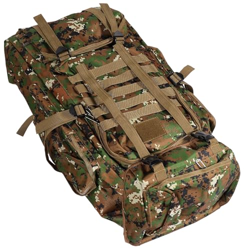 Mochila de senderismo impermeable Vaguelly 80L camuflaje