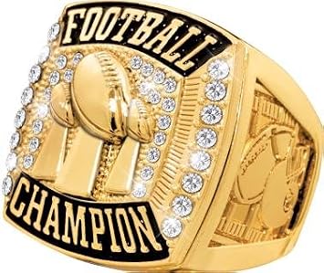 Crown Awards Gold Deluxe Football Champion Rings Prime