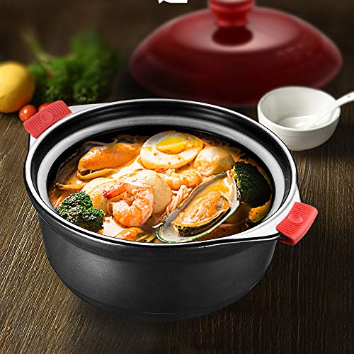 4 Pieces Silicone Hot Handle Holder, Potholder For Cast Iron Skillets, Silicone Assist Handle Holder, Non-Slip Pot Holder Sleeve, Heat Resistant Potholder Cookware Handle (Red&Black) #TOP2