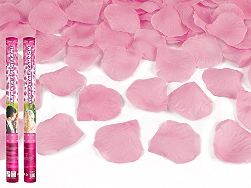Canon à confettis pour célébrer votre bonheur en rose