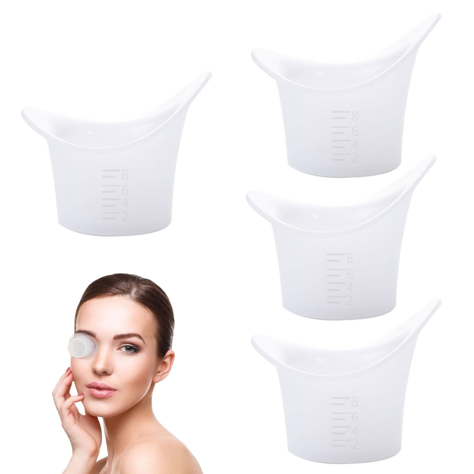 Lavaojos Bañera de ojos 4 piezas 8 ml silicona portátil limpieza ocular