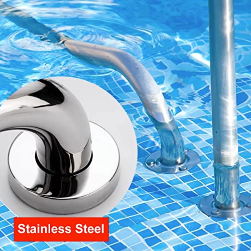 Lxning Sicher Pool Haltegriff Einstiegshilfe, Edelstahl Schwimmbad Handlauf, Mit Basis Und Komplettes Montagezubehör, 200kg Tragfähigkeit, Für Indoor Outdoor (Size : One)