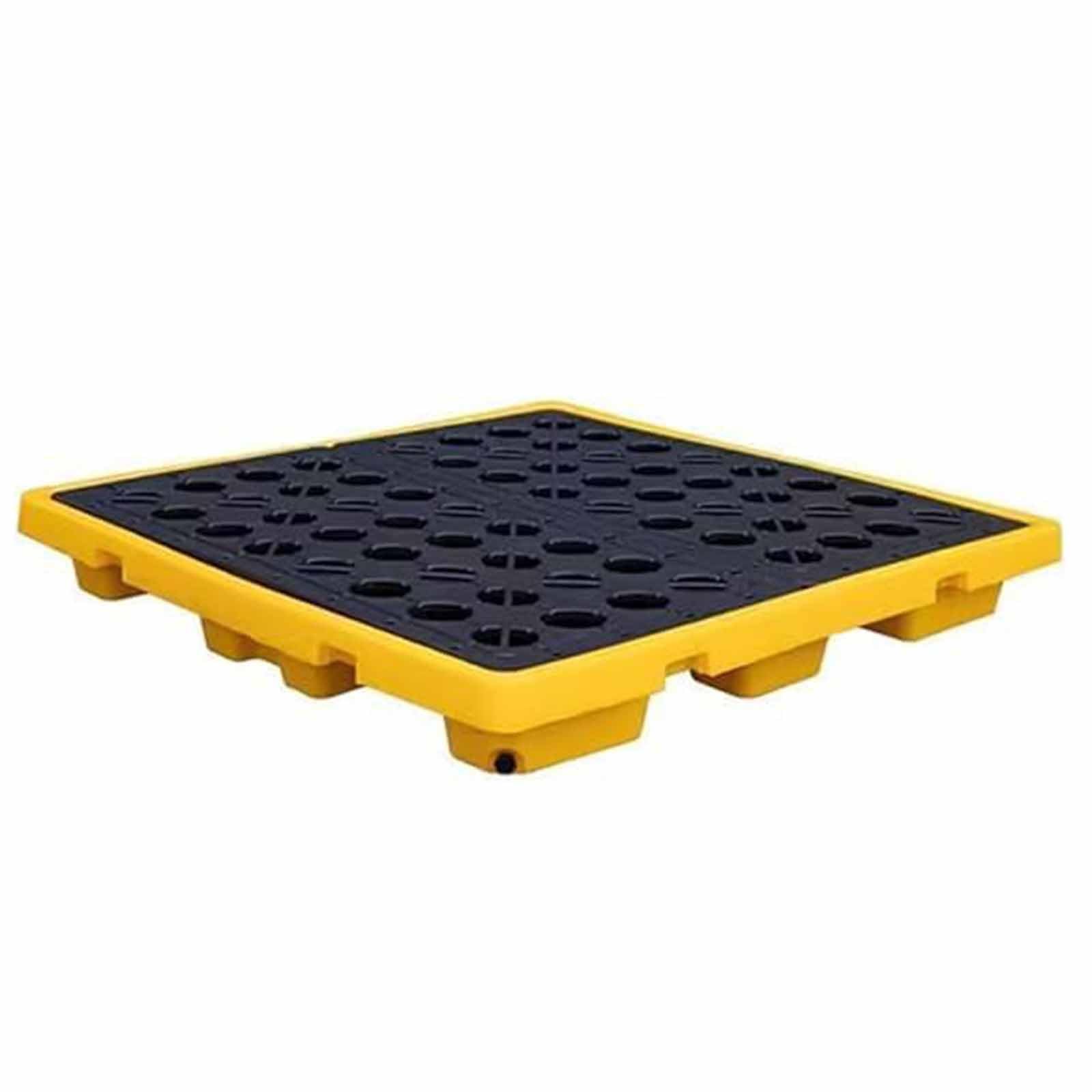 JKJZSALJ Heavy-Duty Spill Platform With Forklift Pockets - Stackable Modular Pallet, 8,000 Lbs Load Capacity, Leakproof Secondary Containment Solution,128x128x17cm