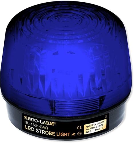 Seco-Larm Enforcer LED luz estroboscópica, lente azul (SL-1301-BAQB)