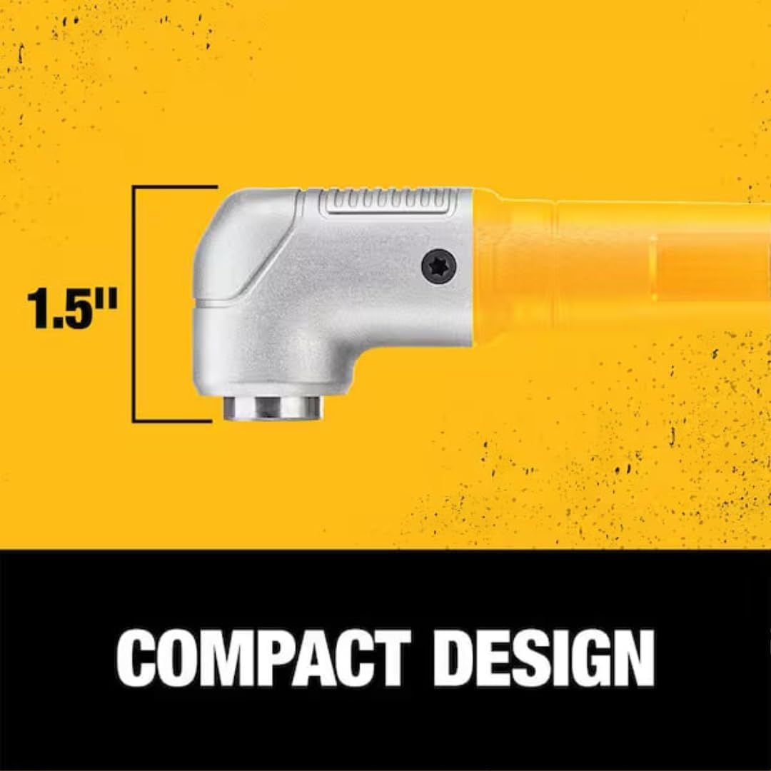 DWARA60 for DEWALT Right Angle Magnetic Drill Attachment, Impact Rated, 6 Inch, Compact Design for Close-Quarter Drilling and Fastening