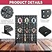 Metal Pegboard Display Stand With 15 Peg Board Hooks Accessories, Desk Pegboard Panels, Merchandise Display Rack for Selling Accessories Vendors & Events Retail Craft Shows & Fairs (17*13Inch, Black）