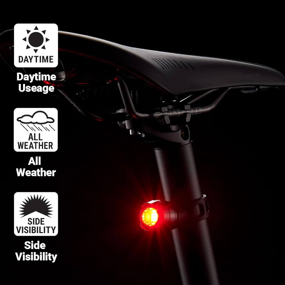 Motorcycle Tail Brake Light OZ-USA® Turn Signal Dual Intensity Red LED Black Custom Cruiser ATV Golf Cart