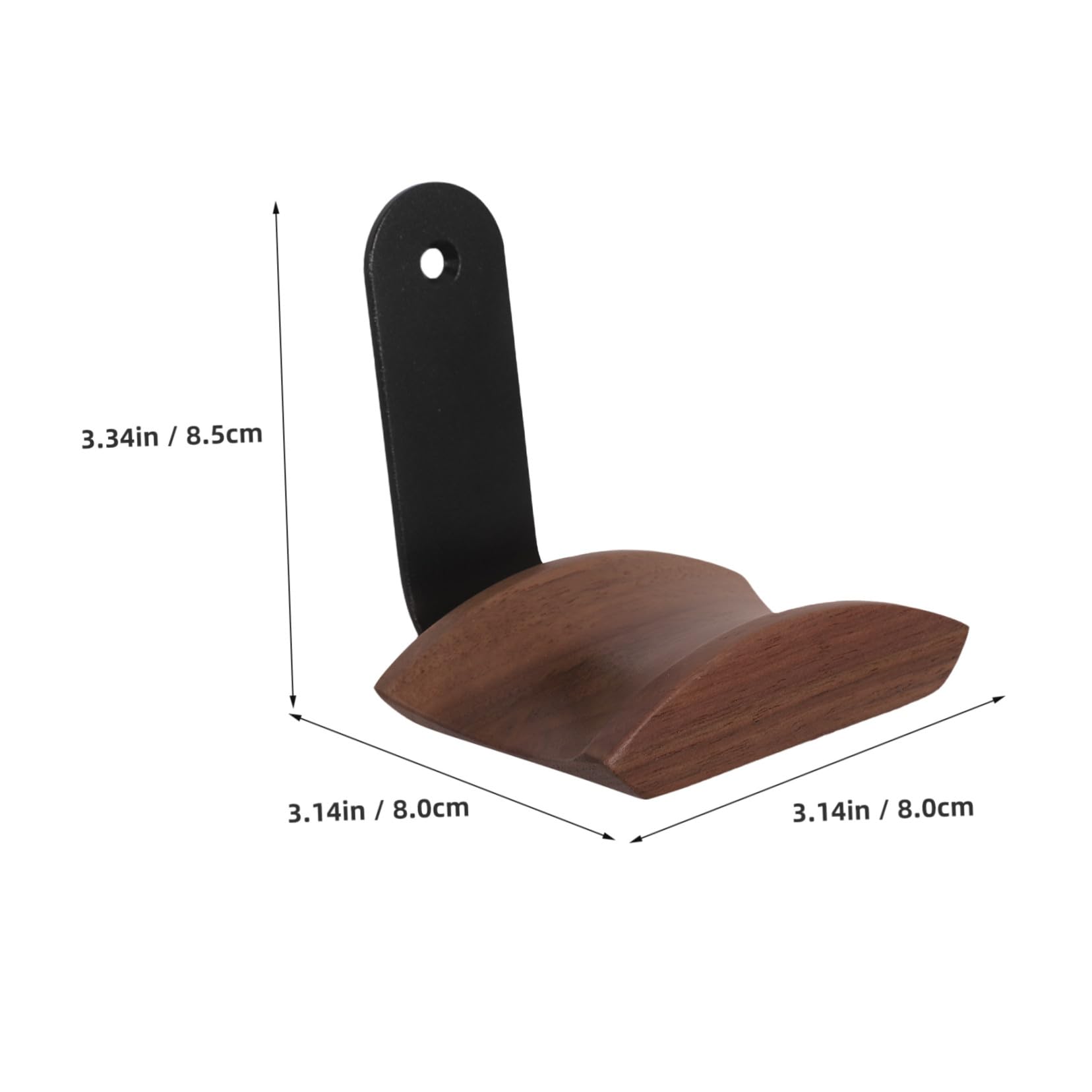 Mikikit Estante para auriculares montados en la pared colgador de auriculares gancho para colgar para colgar en la pared de madera Marrón claro