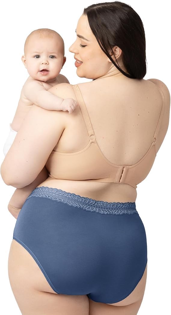 Kindred Bravely Postpartum Panty Underwear & Under the Bump Bikini Panty Underwear Bundle, 10 Pairs (Assorted, 1X) image 4