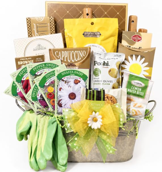 Delight Expressions® Garden Tools and Goods Mother's Day Gift Basket - Birthday or Get Well Gift Basket for Her - For Mom - For Sister - For Grandmother