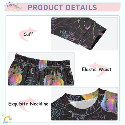 Fustylead Vibrant Pumpkin in Neon Color Pajamas Cotton Sleepover PJ Set Long Sleeve Lounge Wear4
