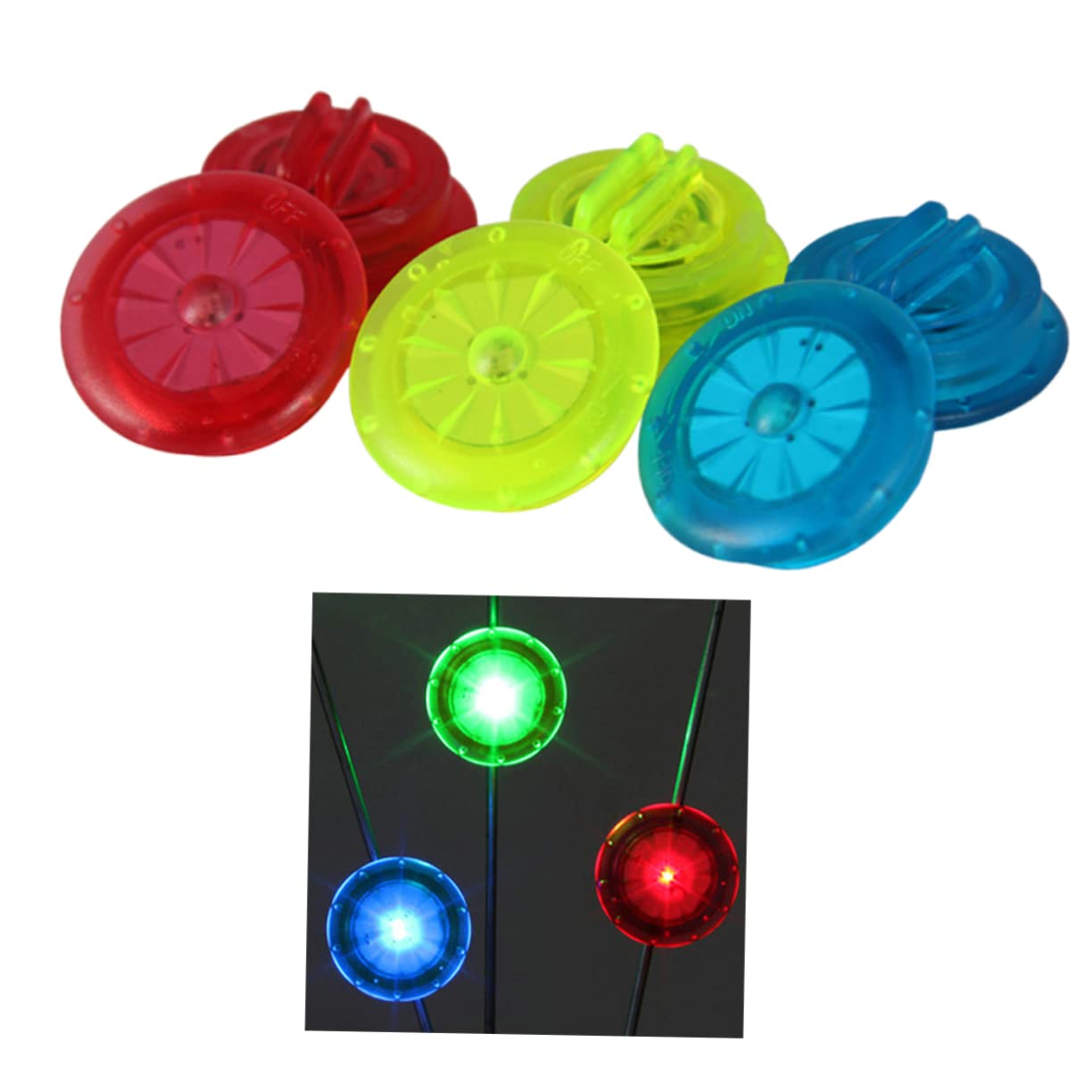 CORHAD Bike Wheel Lights 9 Pack Mini Led Spoke Lights Waterproof Flashing 80 Hours Battery Life Bike Decorations