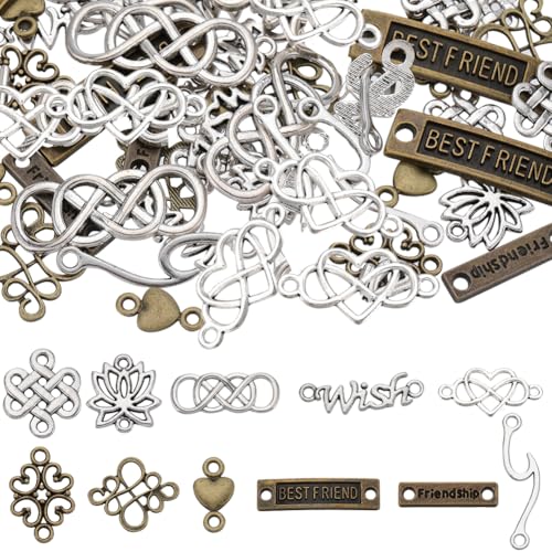 Connecteurs de fleurs en argent SUNNYCLUE pour fabrication bijoux