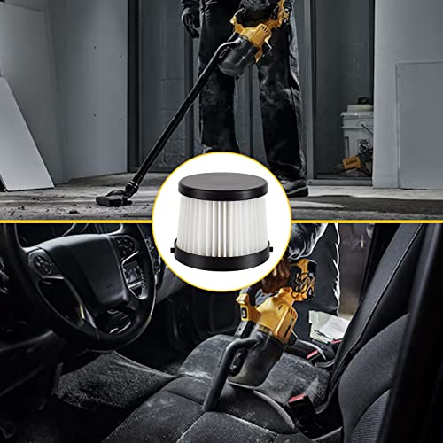 Image of DCV501HB Filter For DEWALT 20V Vacuum Cordless Handheld Vacuum DCV501HB with 1 Cleaning Brush - Compared to Part # DCV5011H - Washable and Reusable (2 Pack)