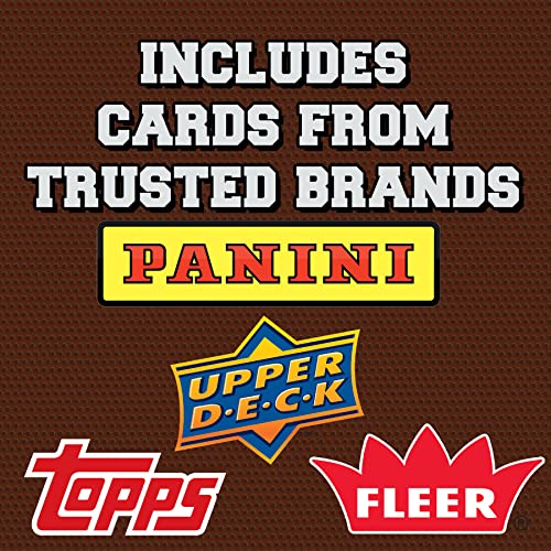 Assorted Set Of 100 Football Trading Cards - All New Condition Cards - Perfect Starter Set For Kids, Adults, & Collectors - Potential Superstar And Hall Of Fame Cards Available - Retail Packaging #TOP5
