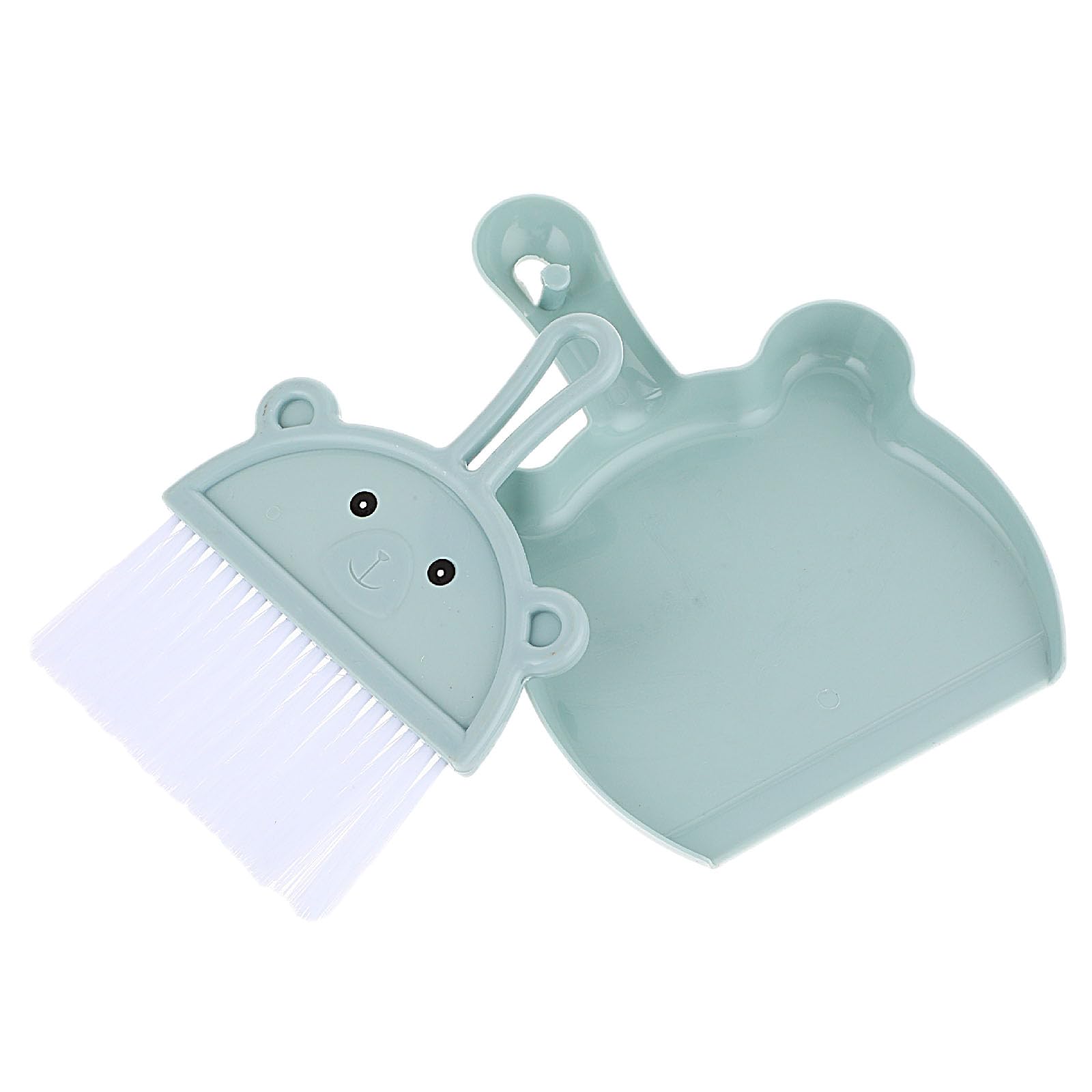 Amabro Mini Kehrschaufel und Bürsten Set, Handkehrset Besen und Kehrschaufel Set Handfeger Tischbesen Mit Schaufel Kleines Besen und Kehrschaufel Reinigungsset（Blau）