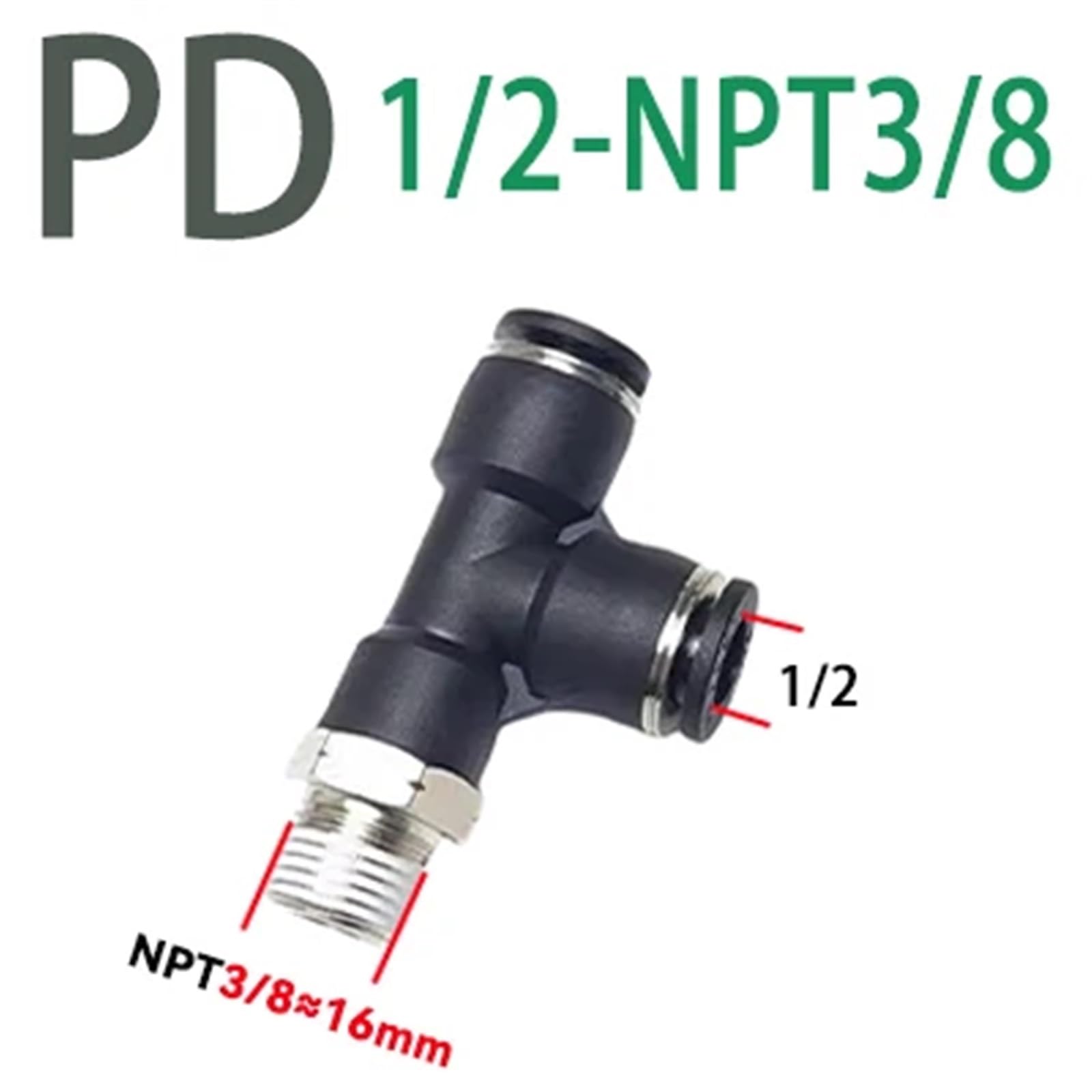 1 stück Pneumatische Schnellkupplung zoll PU Luftrohr 1/4 "5/16" 3/8 "1/2" PD t Amerikanischen Außengewinde NPT1/8 1/4 3/8 1/2 PD1/4-N02(PD 1l2-NPT3l8)