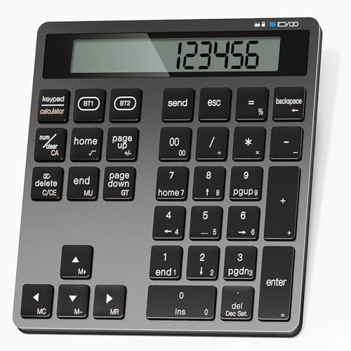 Amazon.com: Awelbuy Rechargeable Wireless Number Pad for Laptop, Dual ...